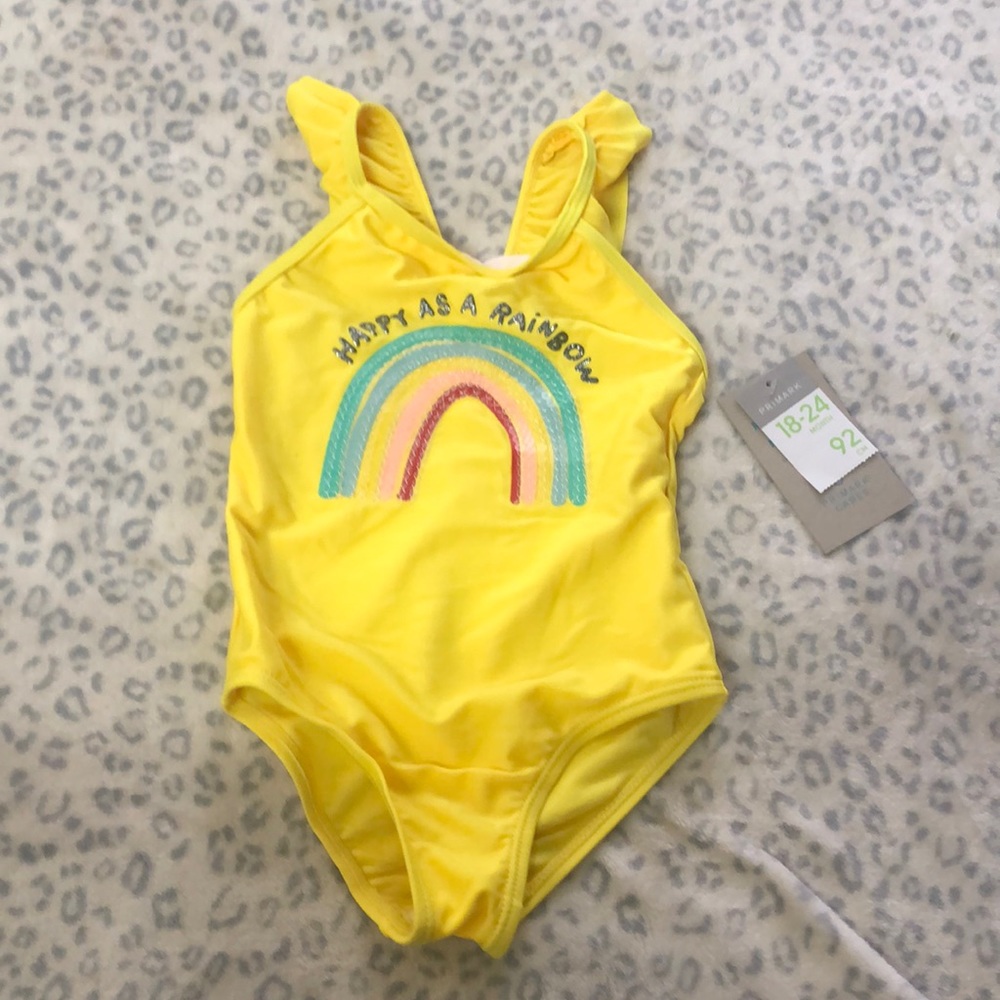 Primark Sz 18-24m rainbow swimsuit NWT